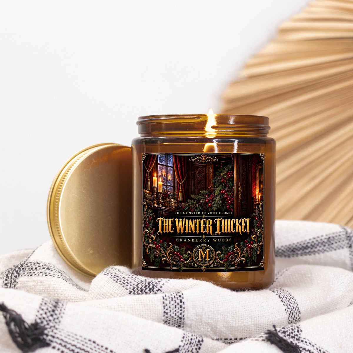 The Winter Thicket — Cranberry Woods Scented Candle - 9 oz Amber Glass