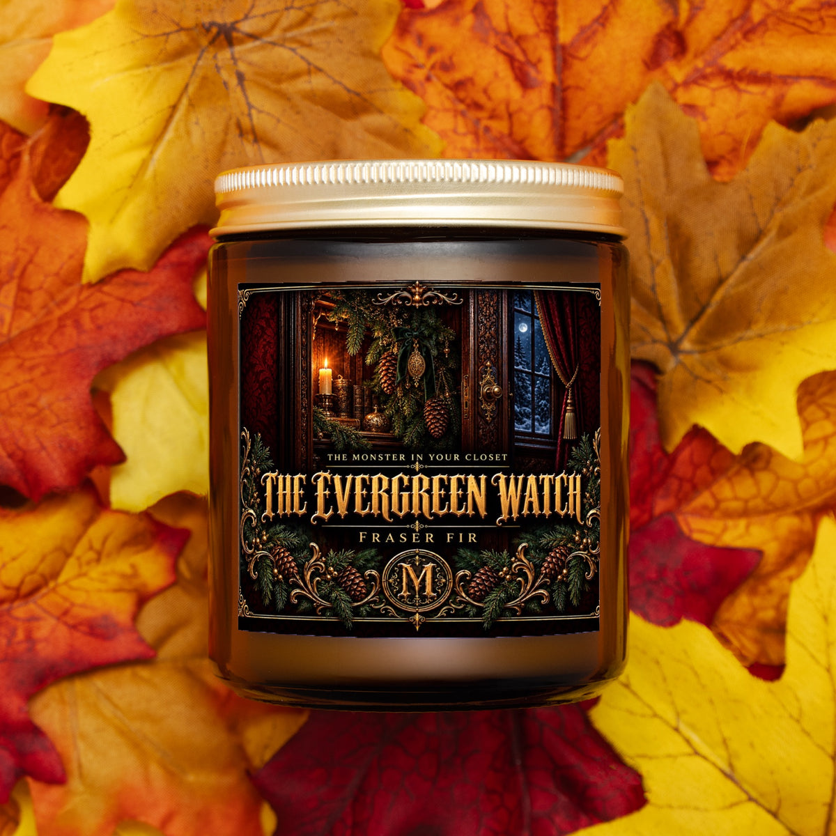 The Evergreen Watch — Fraser Fir Scented Candle - 9 oz Amber Glass