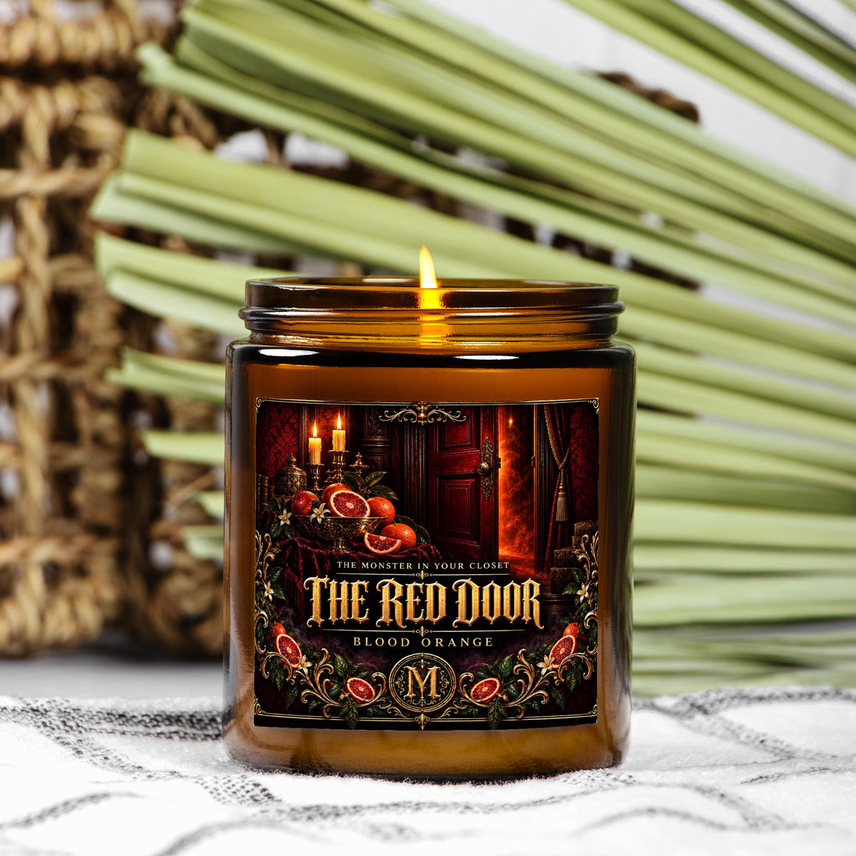 The Red Door — Blood Orange Scented Candle - 9 oz Amber Glass