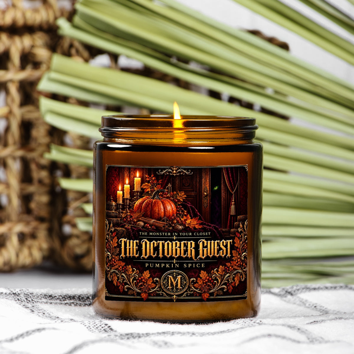 The October Guest — Pumpkin Spice Scented Candle - 9 oz Amber Glass