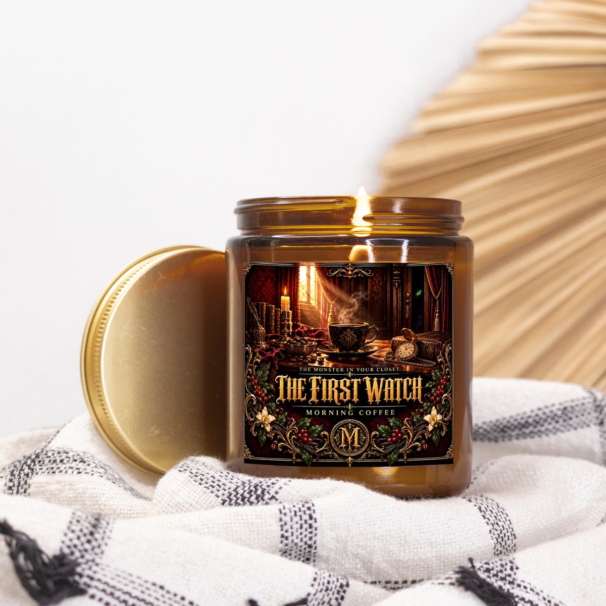 The First Watch — Morning Coffee Scented Candle - 9 oz Amber Glass