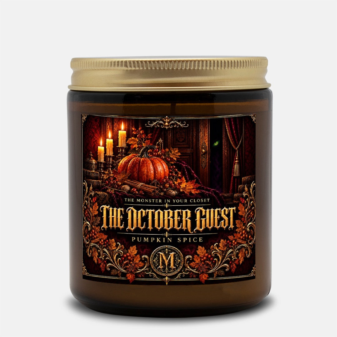 The October Guest — Pumpkin Spice Scented Candle - 9 oz Amber Glass
