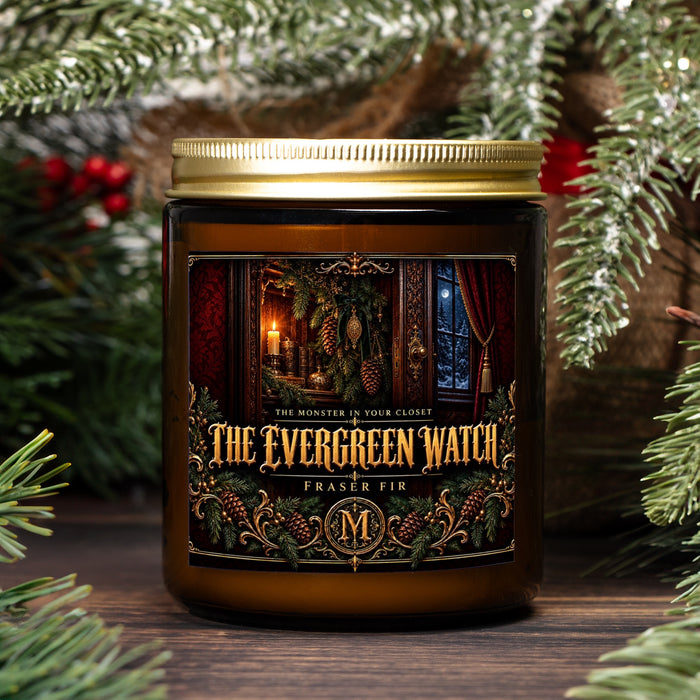 The Evergreen Watch — Fraser Fir Scented Candle - 9 oz Amber Glass