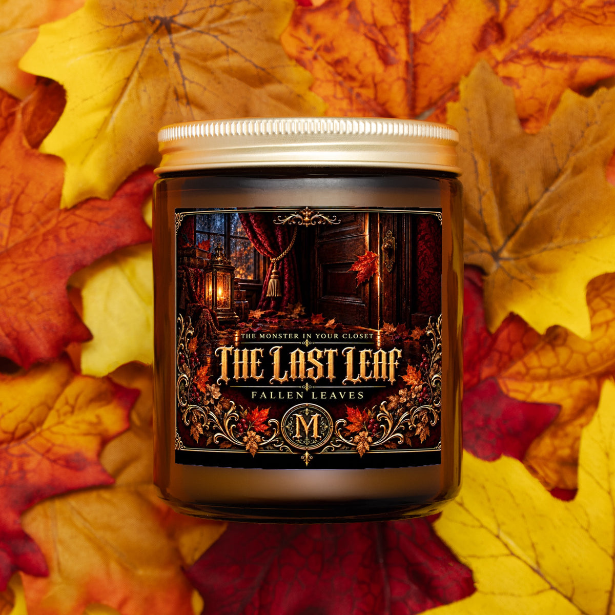 The Last Leaf — Fallen Leaves Scented Candle - 9 oz Amber Glass