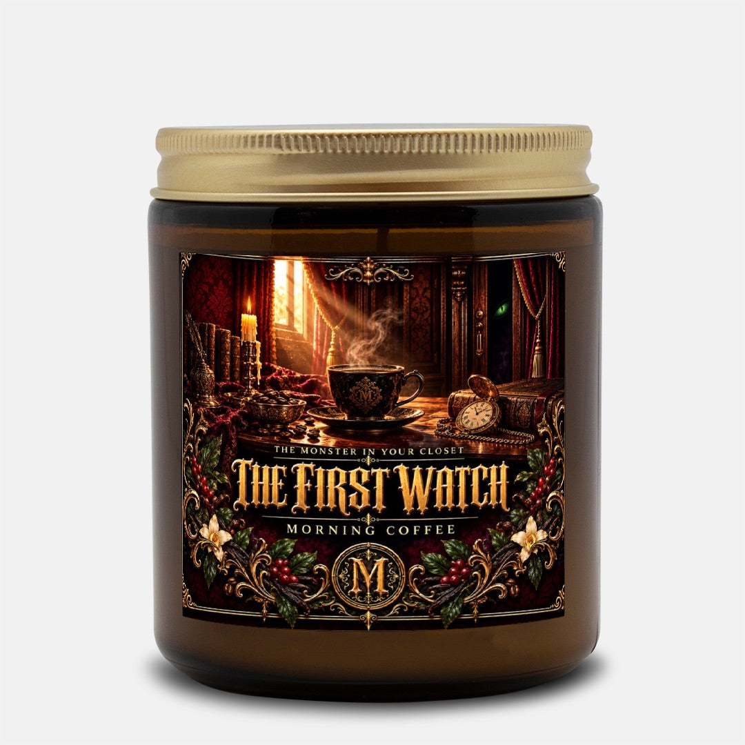 The First Watch — Morning Coffee Scented Candle - 9 oz Amber Glass