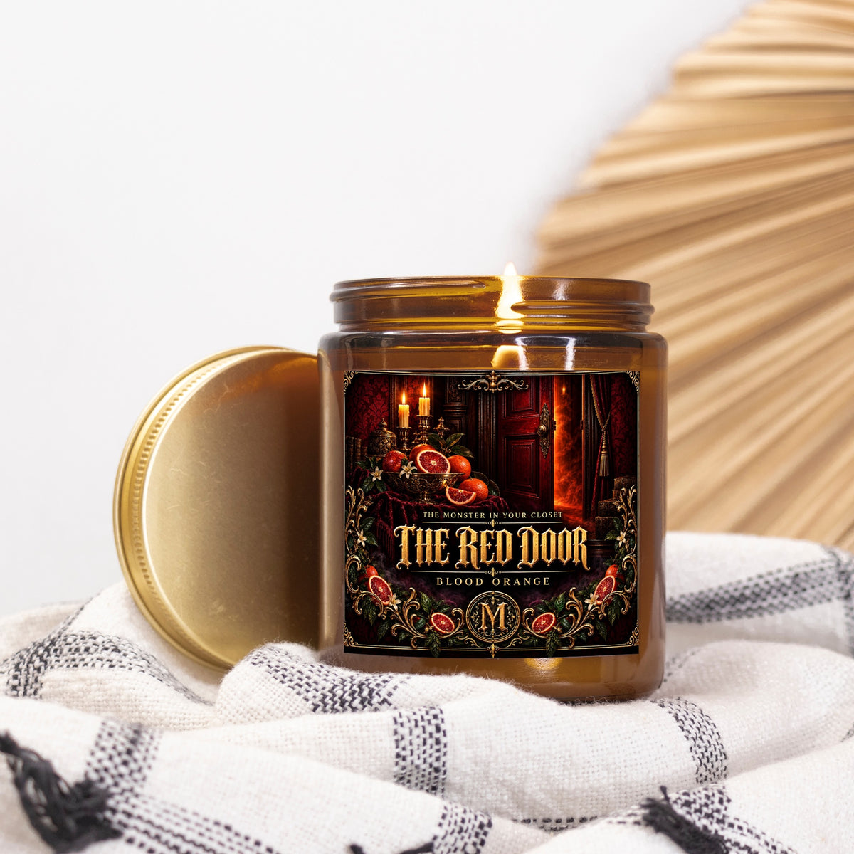 The Red Door — Blood Orange Scented Candle - 9 oz Amber Glass