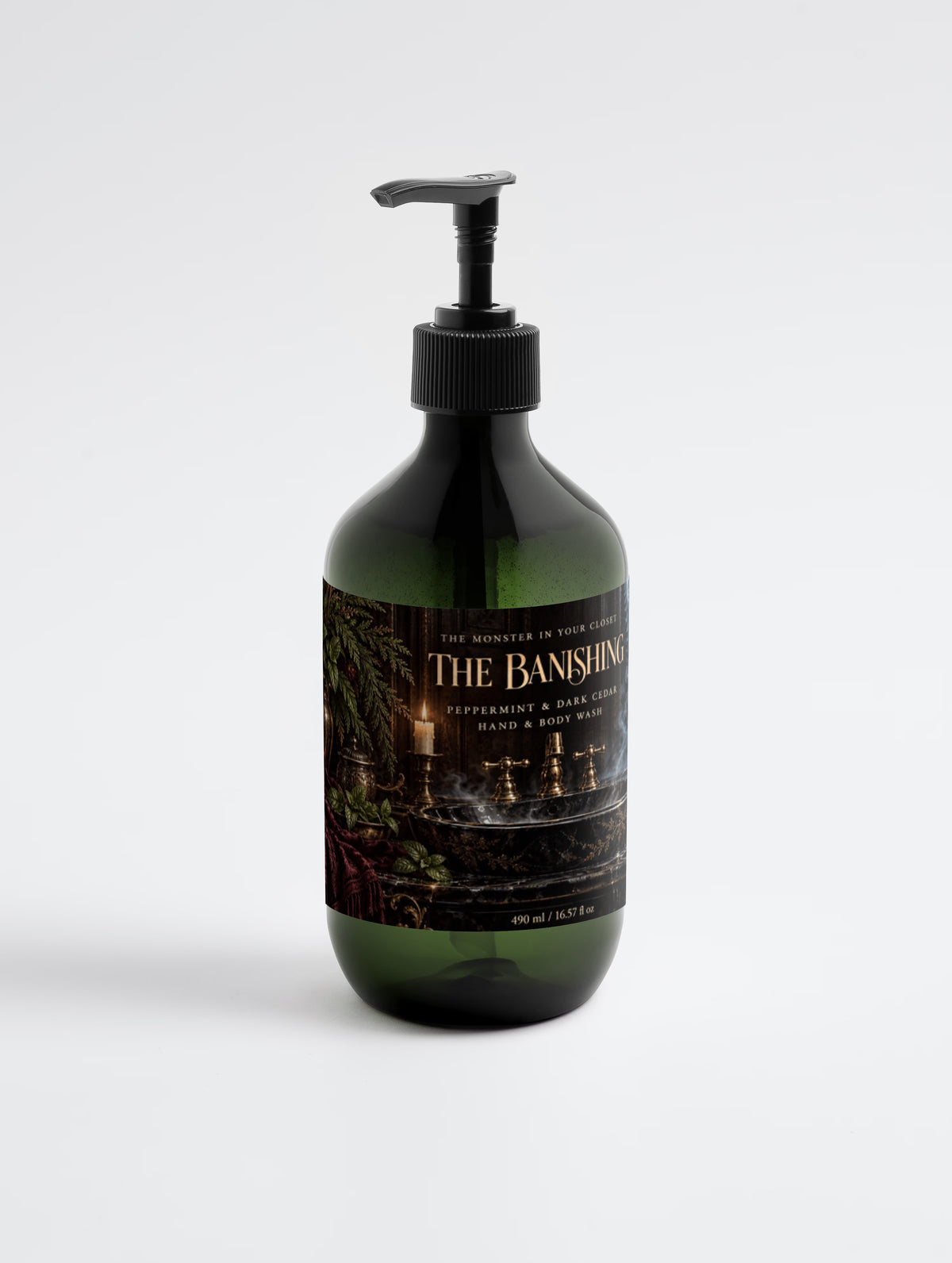 Hand & Body Wash, Peppermint & Dark Cedar